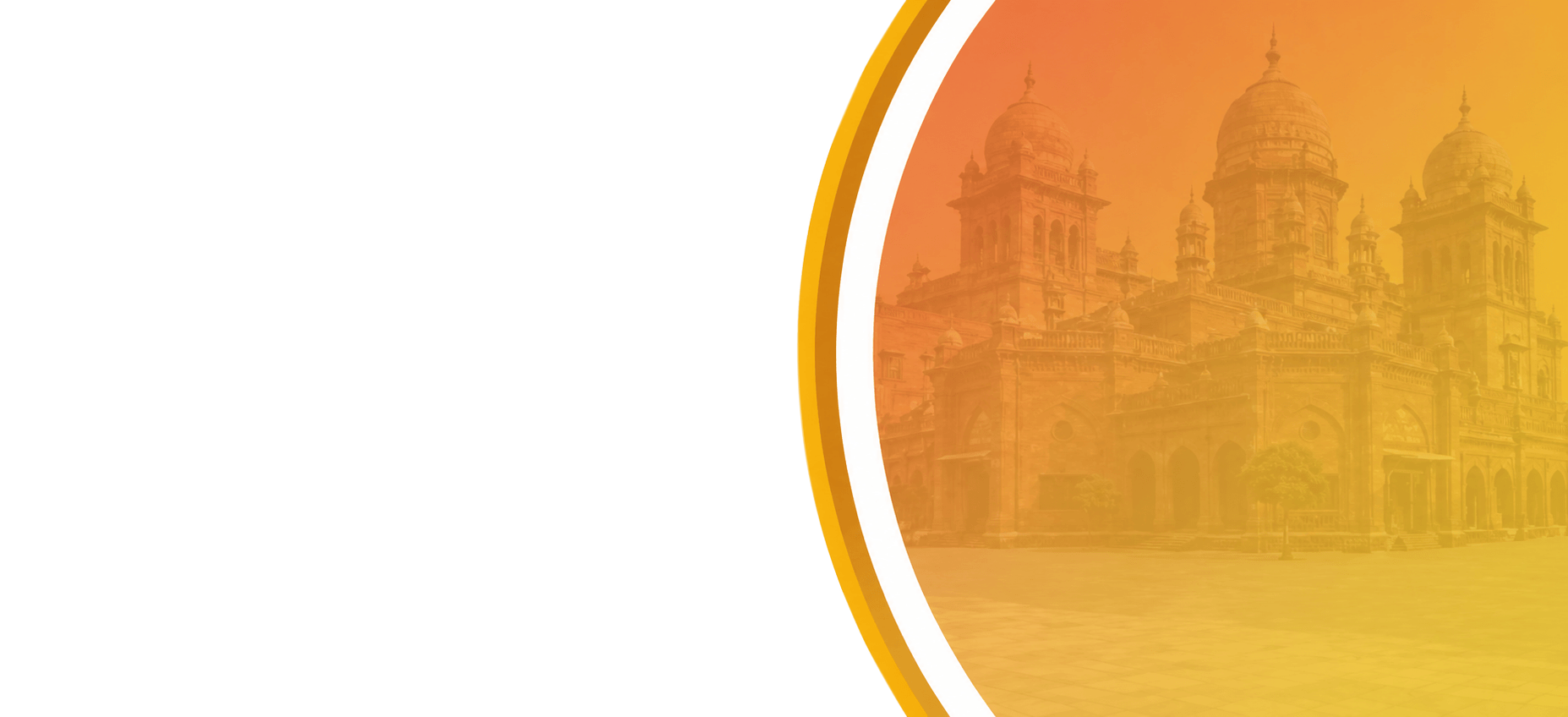 Orange Curved Frame Background